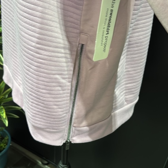 The Sweatshirt Project Ribbed,high loose neck, zipper detail,rib knit cuff/waist - Picture 3 of 9